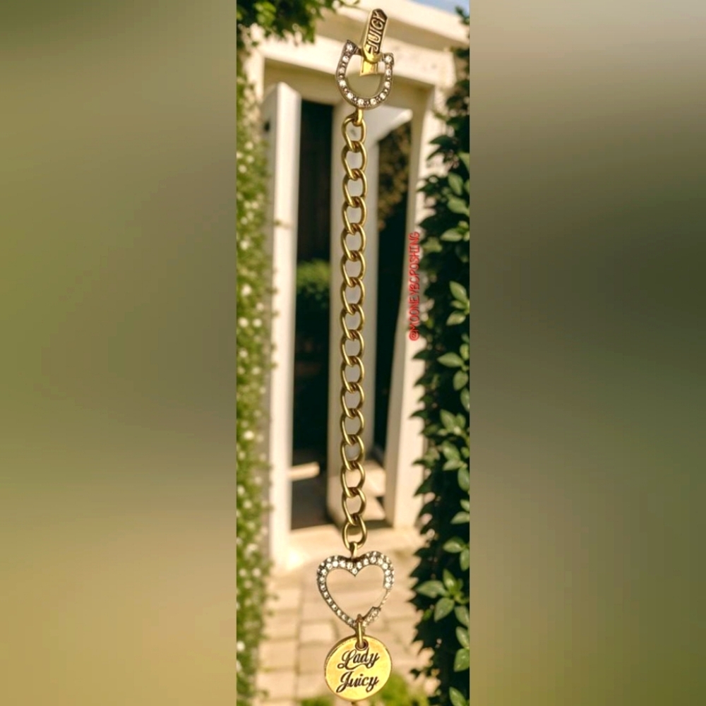 JUICY COUTURE VINTAGE "LADY LUCK" BRACELET -LADY JUICY GOLD TONE CRYSTAL CHARM - Picture 4 of 10